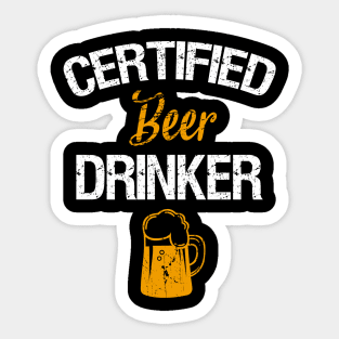 Certifield beer drinker Sticker